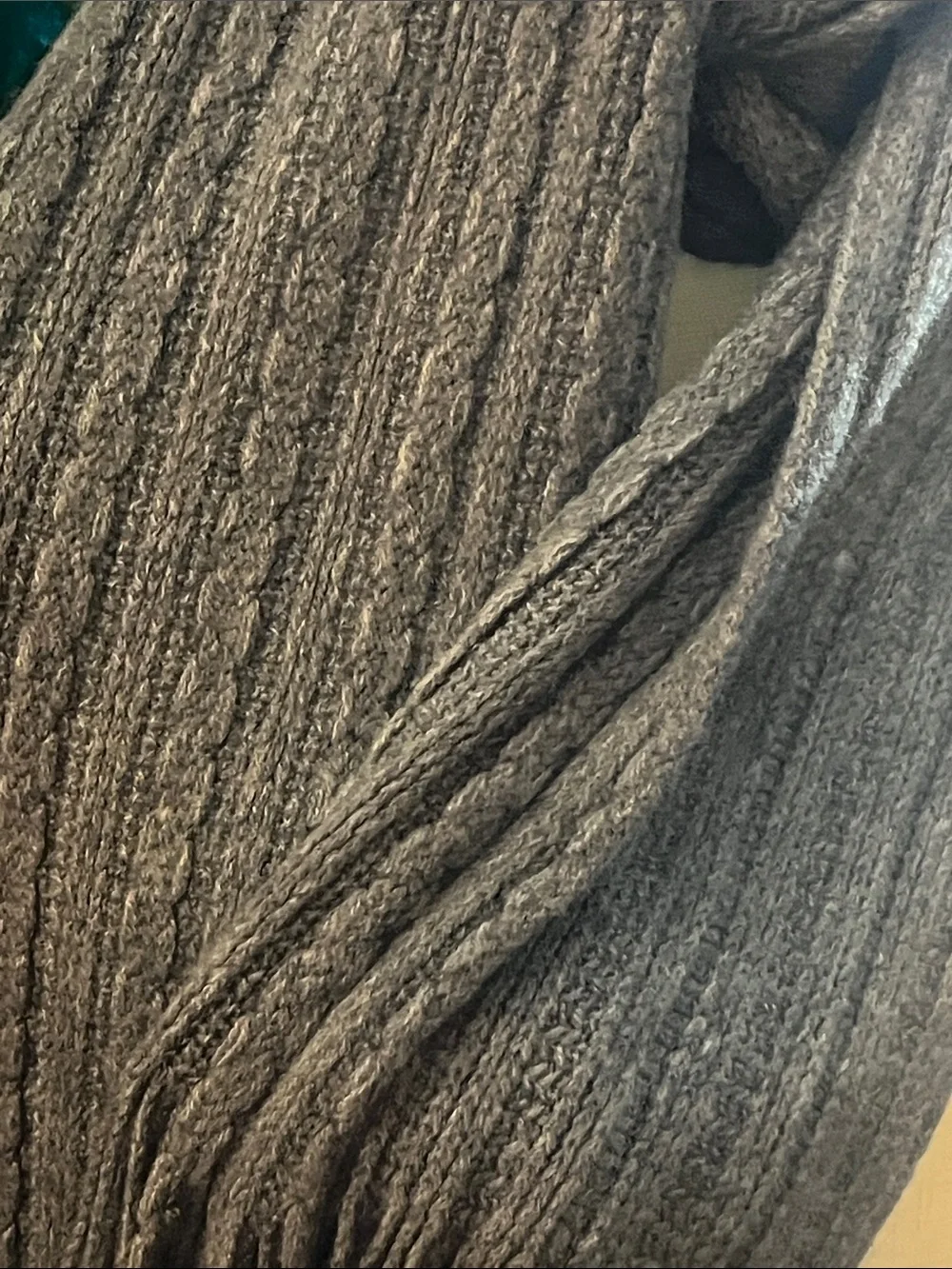 Classic Ribbed Gray Scarf - Women Accessories Super Soft Knit S195